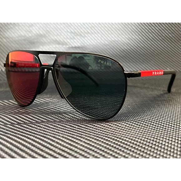 Prada Pilot Matte Black 59mm Men Sunglasses - Picture 1 of 4